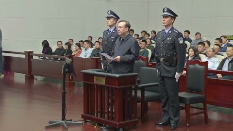Former Chongqing Party Secretary Sun Zhengcai at the First Intermediate People's Court of Tianjin Municipality on Thursday, April 12.