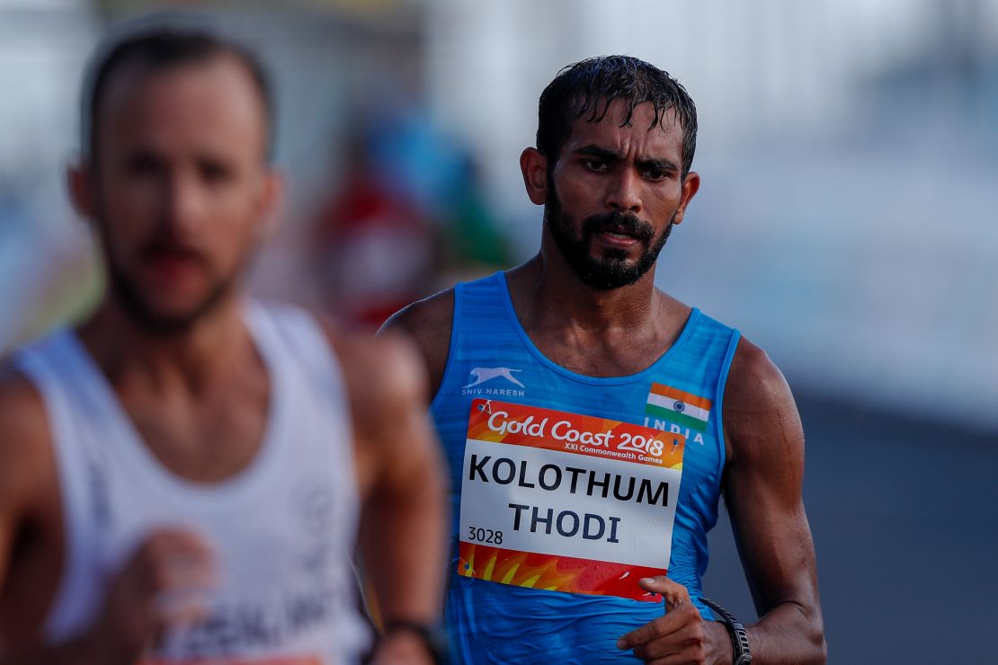 Irfan Kolothum Thodi finished 13th in the race walk at the Commonwealth Games. 