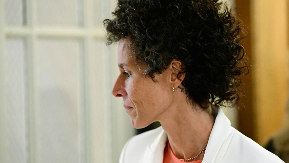Andrea Constand during a break from the trial on Friday.