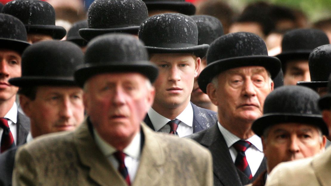 Harry at the Calvary Old Comrades Association Annual Parade in London in 2007. The significance of his military career is etched on the prince's face at every commemorative event and military parade he attends.