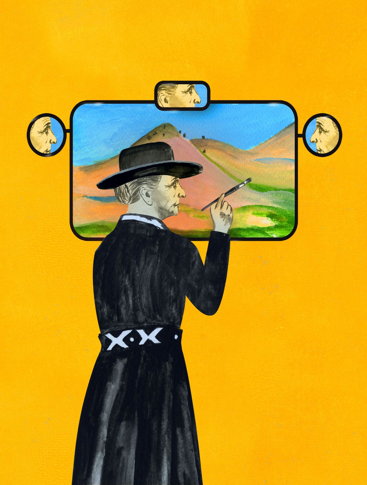 Artist Georgia O'Keeffe would often turn her Ford Model A into a painting studio. She would shift the seats around and use the back seat as an easel to paint.