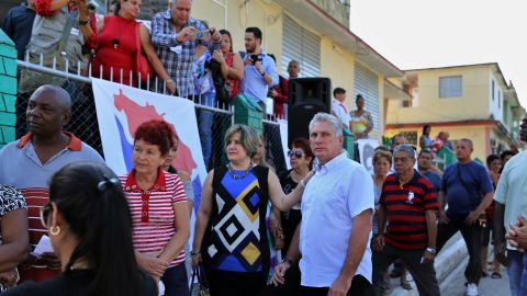 Miguel Díaz-Canel votes in Cuba's National Assembly elections in March.