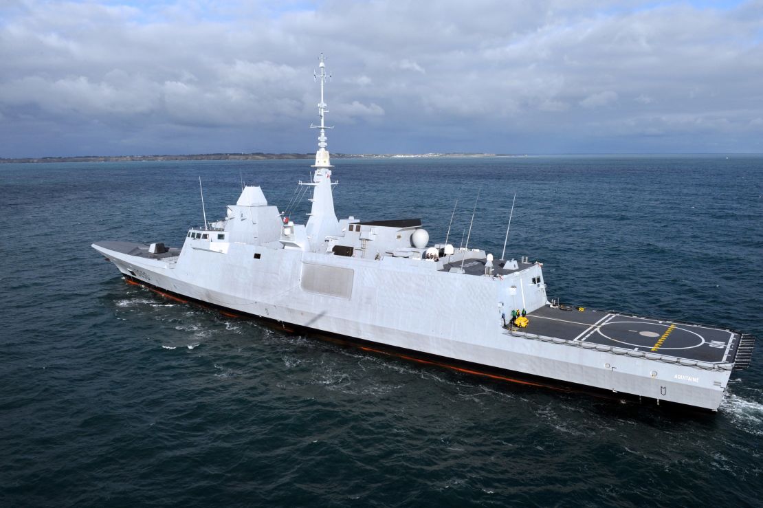 The French multimission frigate Aquitaine 