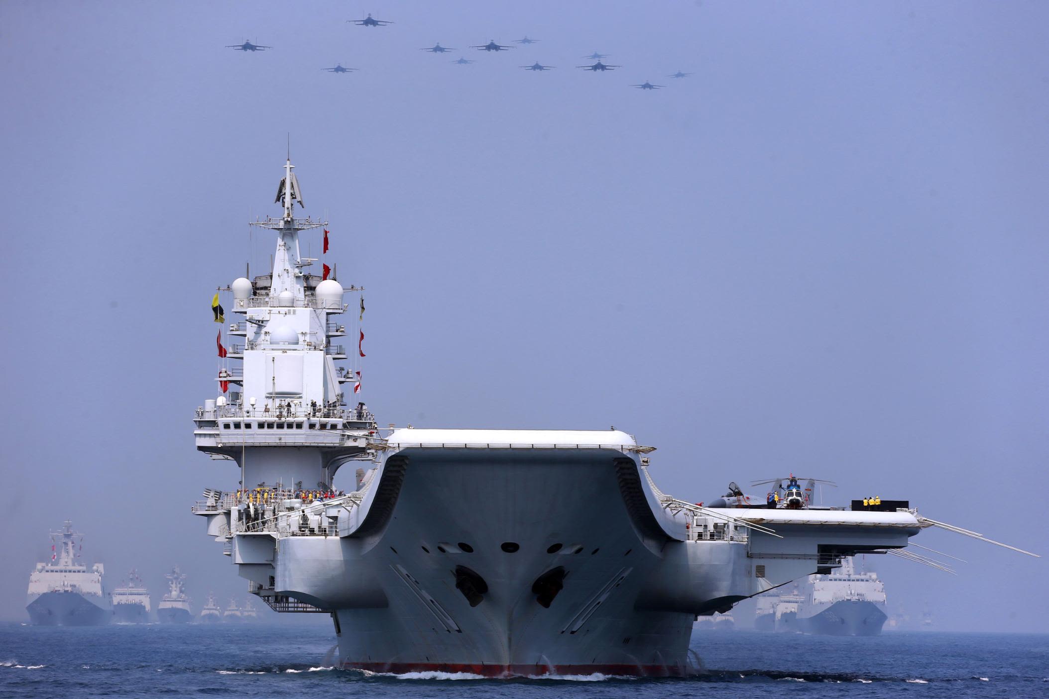 Three US Navy aircraft carriers are patrolling the Pacific Ocean