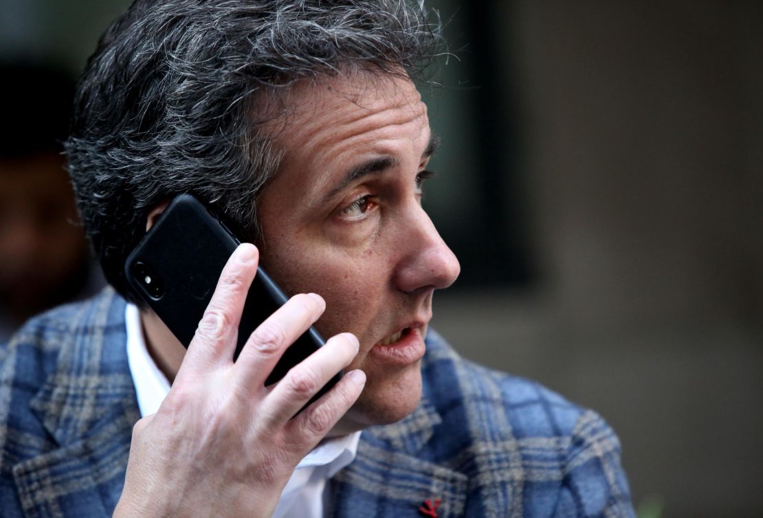 Michael Cohen, President Donald Trump's personal attorney, takes a phone call as he sits outside near the Loews Regency hotel on Park Ave on April 13, 2018 in New York City. (Yana Paskova/Getty Images)