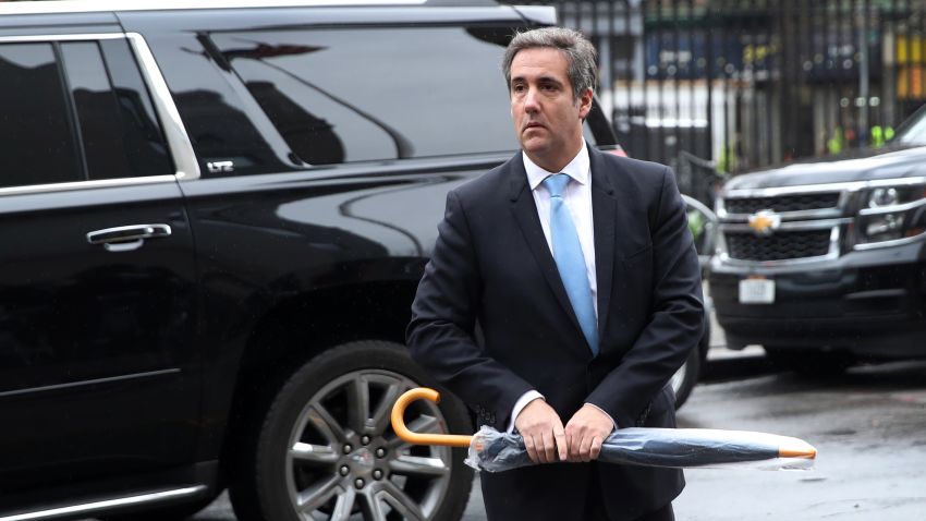 Michael Cohen, President Donald Trump's personal attorney, arrives at federal court, Monday, April 16, 2018, in New York. A U.S. judge will hear more arguments about Trump's extraordinary request that he be allowed to review records seized from Cohen's office as part of a criminal investigation before they are examined by prosecutors. (AP Photo/Mary Altaffer)