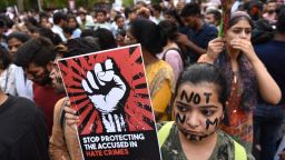 People take part in 'Not In My Name' protest in response to the rape and murder an 8-year-old in Jammu and Kashmir, on April 15, 2018 in New Delhi, India. 