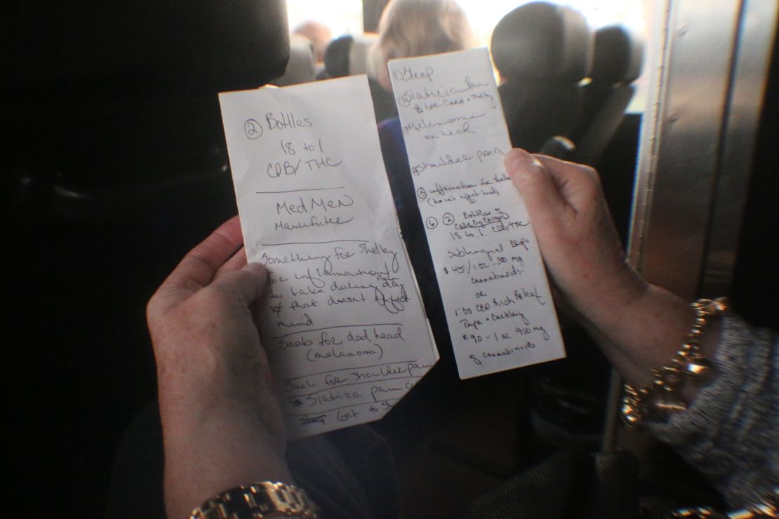 The shuttle riders carry long lists of dispensary requests for friends.