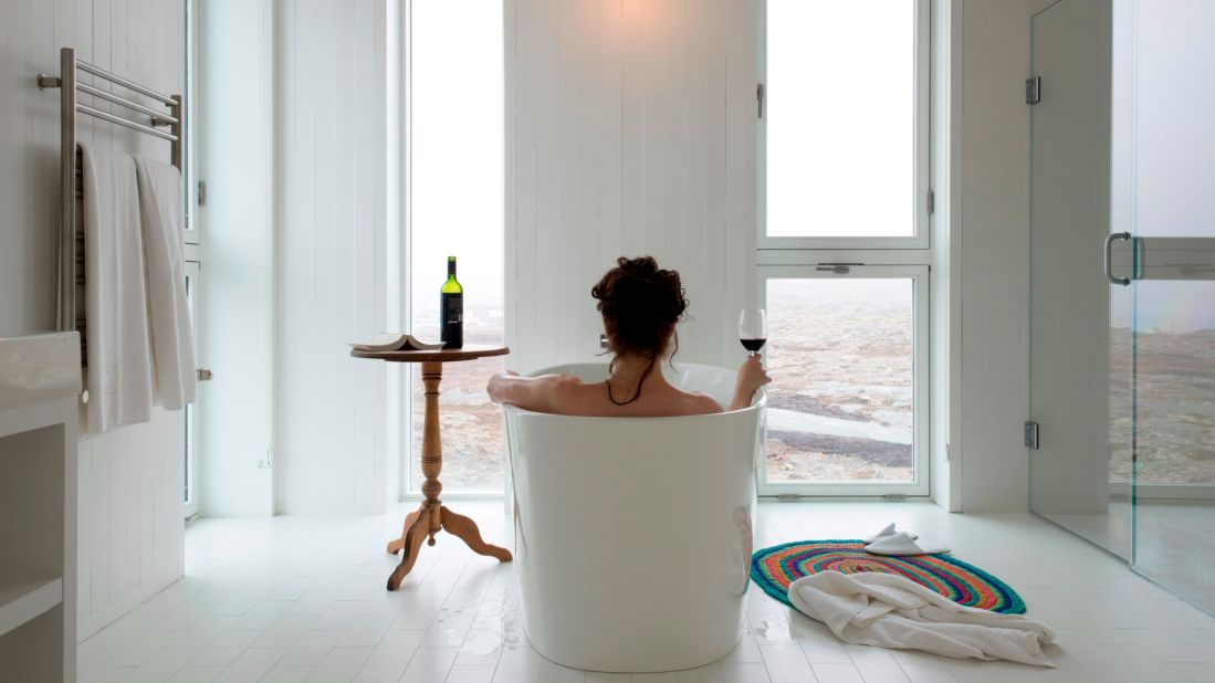 <strong>Fogo Island Inn:</strong> A boutique property on Fogo Island in Newfoundland and Labrador, the Fogo Island Inn has deep soaking tubs with iceberg views.
