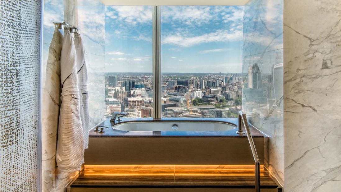 <strong>Shangri-La Hotel at the Shard: </strong>A bath at the Shangri-La Hotel can be a vertiginous experience, with tubs perched inside London's tallest building.