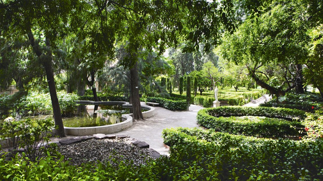 It's important to find green space in the urban jungle. Pictured here: Jardínes de Monforte, Valencia, Spain.