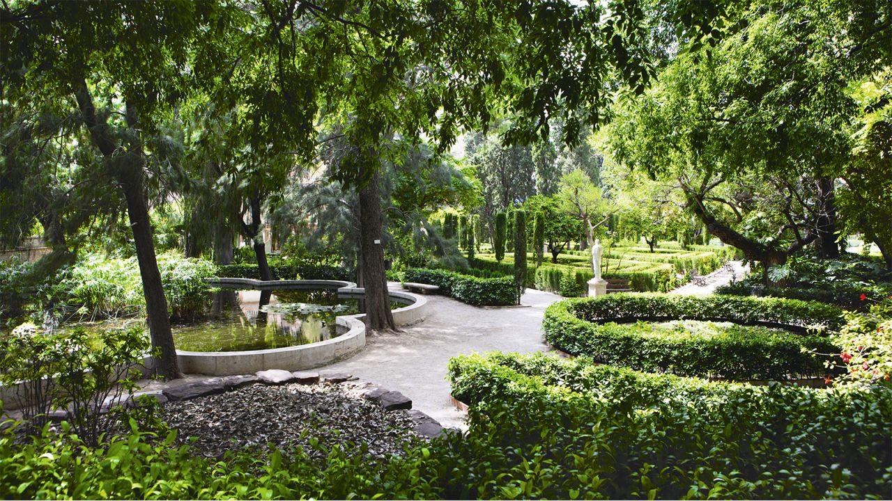 It's important to find green space in the urban jungle. Pictured here: Jardínes de Monforte, Valencia, Spain.