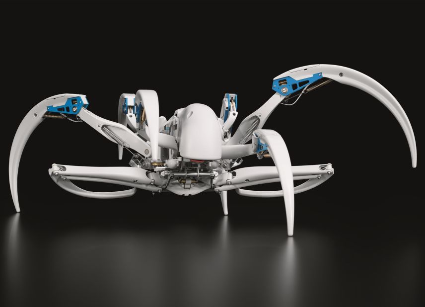 Festo's latest bionic robot is modeled after a type of desert-dwelling spider that can curl up into a ball and roll away from predators.