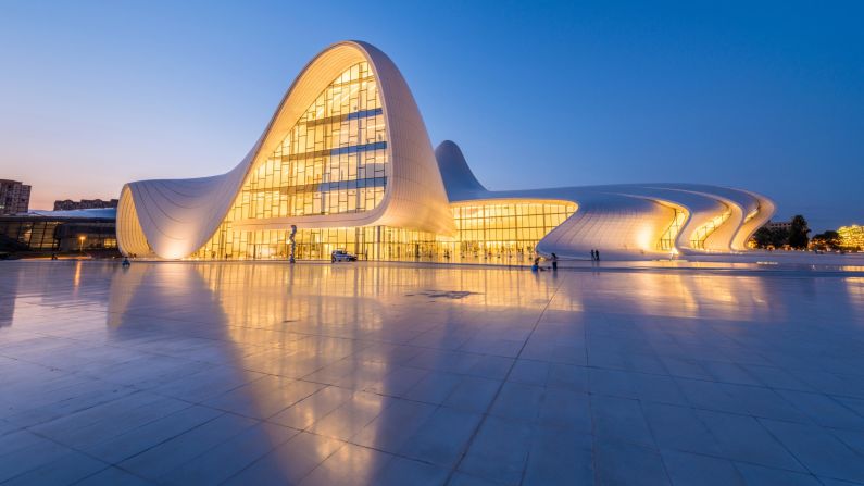 <strong>Visit Baku's Museums:</strong> The curvy, futuristic forms of the <a href="index.php?page=&url=http%3A%2F%2Fwww.heydaraliyevcenter.az%2F%23main" target="_blank" target="_blank">Heydar Aliyev Center</a>, designed by the late <a href="index.php?page=&url=https%3A%2F%2Fwww.cnn.com%2Fstyle%2Farticle%2Fzaha-hadid-legacy%2Findex.html" target="_blank">Zaha Hadid</a>, make this extraordinary structure an exhibit in itself but inside the center also regularly hosts world-class exhibitions.