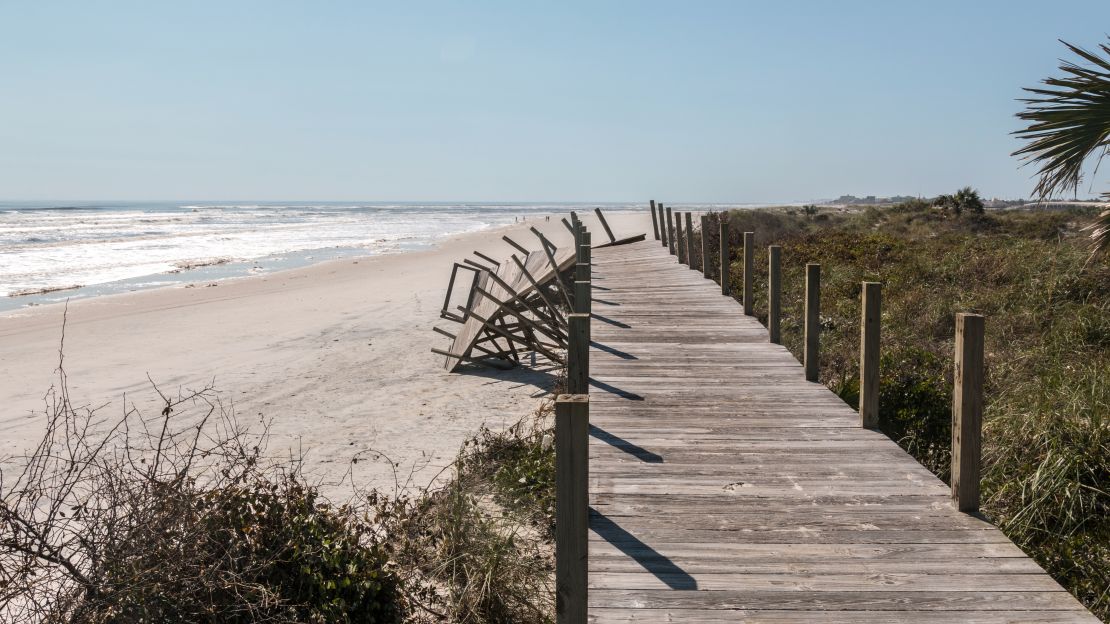 There's no access to the historic fort but the beaches are open. 