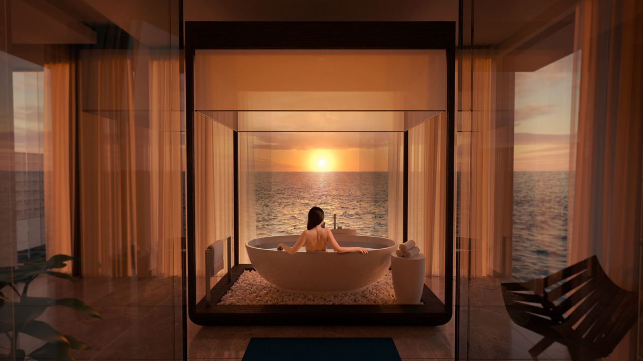 A computer generated image of The Muraka, which is currently being built on the Conrad Maldives Rangali Island.