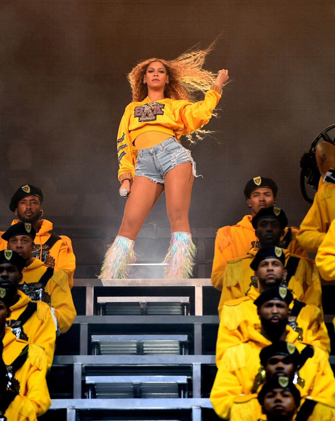 According to Weinstein, megastar Beyoncé -- pictured here performing at Coachella music festival -- has an elaborate pre-show ritual. It involves a prayer, a stretch, a chair massage and an hour to herself while listens to her favorite playlist.