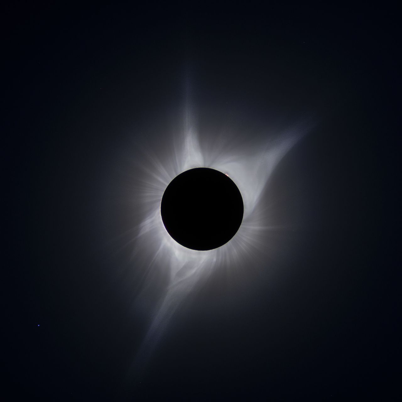 A solar eclipse, as seen from the observatory.