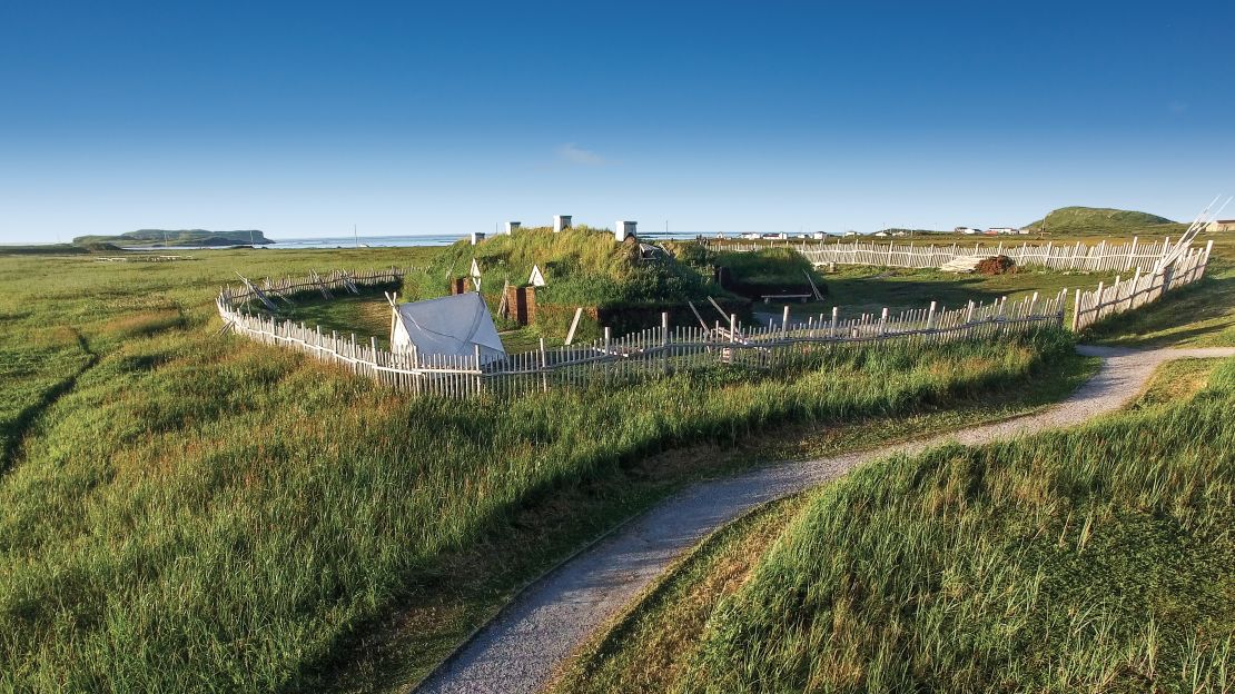L'Anse aux Meadows National Historic Site displays 1,000-year-old Norse or Viking archaeological settlements.