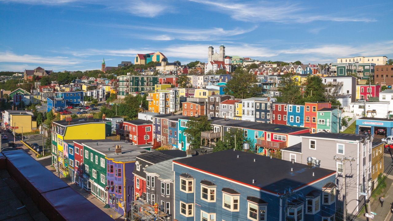 <strong>St. John's:</strong> The provincial capital of St. John's is home to close to 200,000 people. Colorful row houses make for a vibrant downtown.
