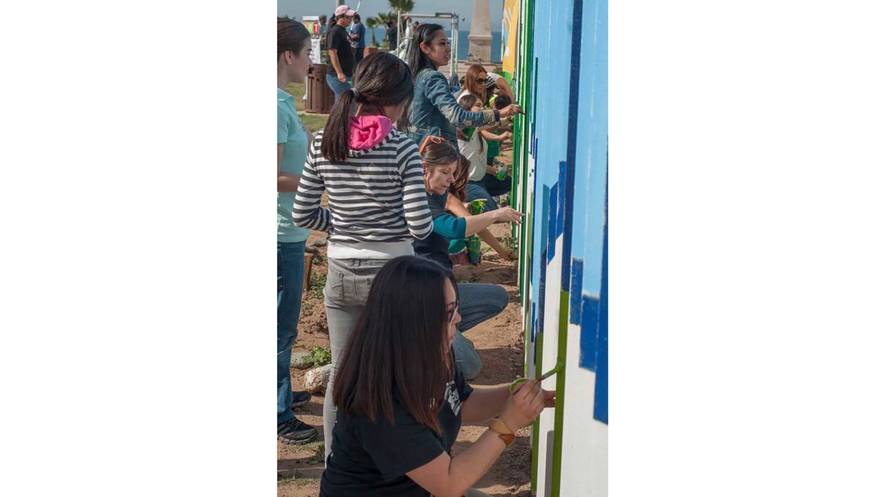The "Mural of Brotherhood" aims to spread messages of unity and peace.