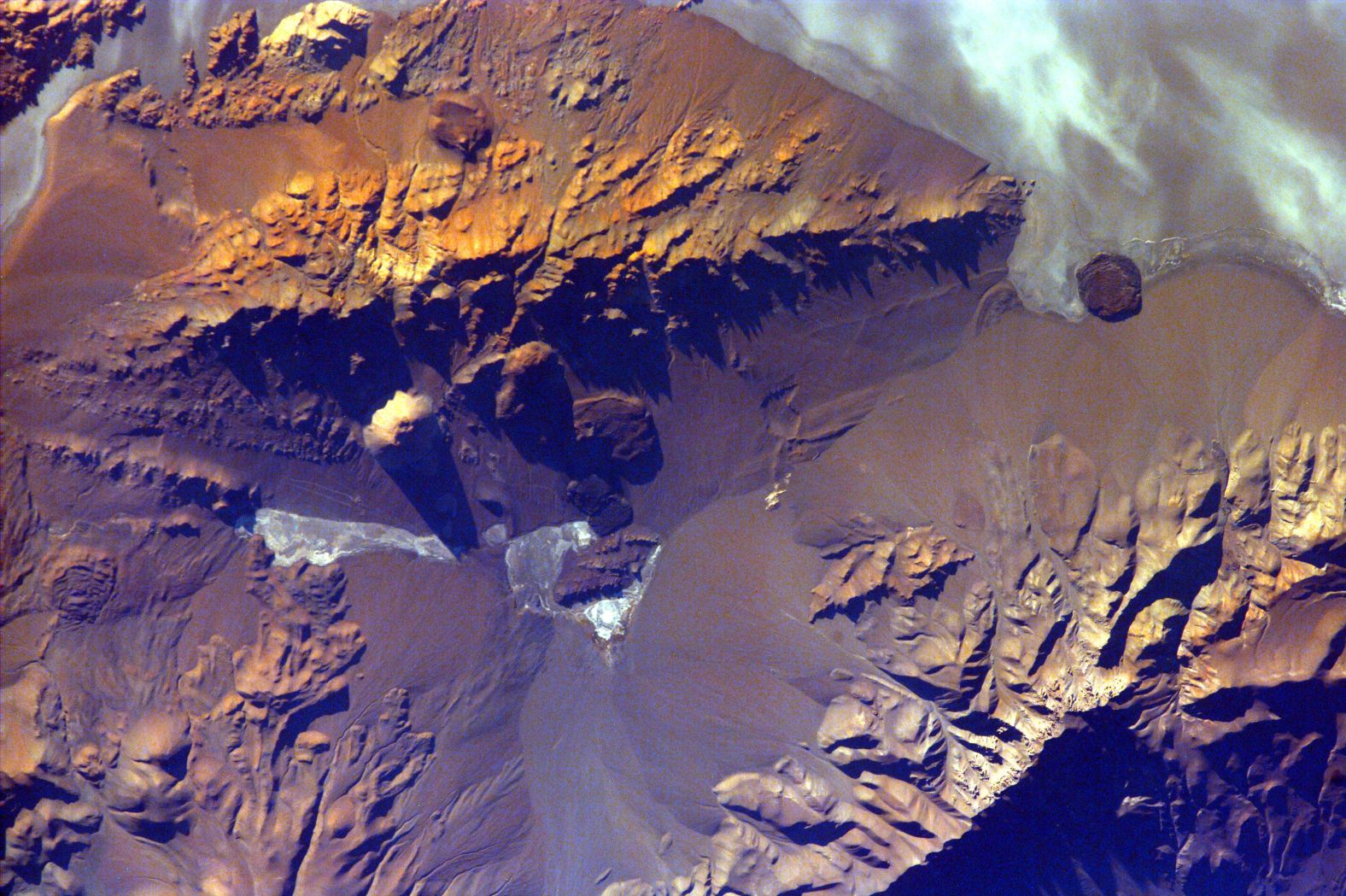 <strong>Andes Mountains:</strong> The Andes Mountains in South America, as captured by the EarthKAM.