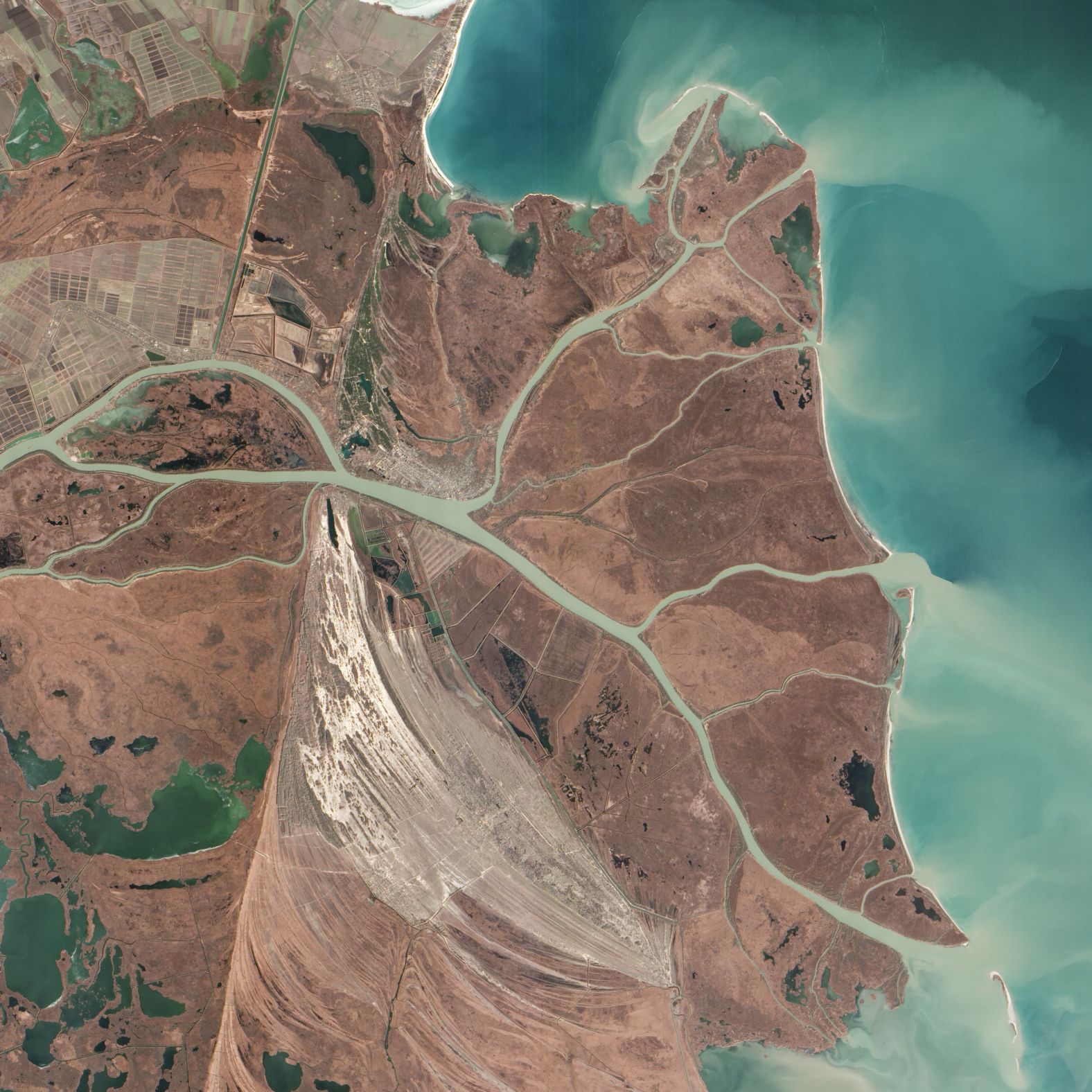 <strong>Danube Biosphere Reserve, Ukraine:</strong> As the European Union's longest river, the Danube winds across 19 countries, including Germany, Austria, Germany, Hungary and Ukraine. Here, NASA's Earth Observatory snapped the Danube Delta, where the river flows into the Black Sea. The area is a United Nations World Heritage Site and a hub of biodiversity, boasting more than 300 species of birds.