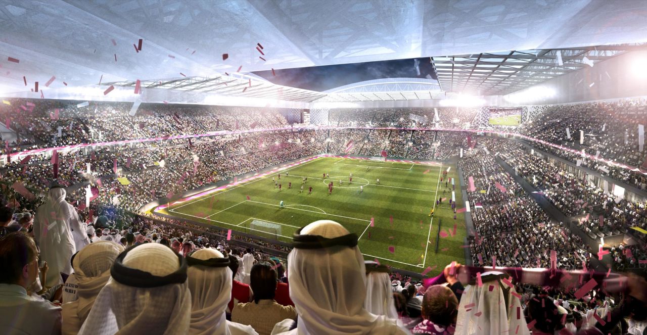An artists' impression of the Al Rayyan Stadium which will host matches up until the quarterfinal stage of the tournament.