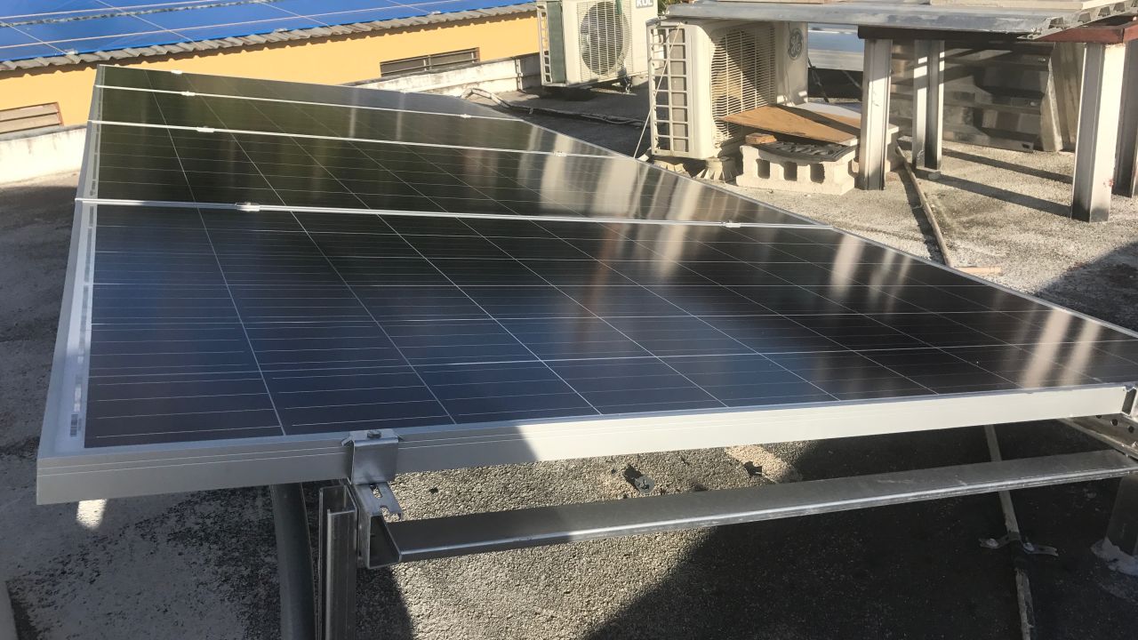 Frank says his experience with electrical work helped him tackle the solar panel installation.