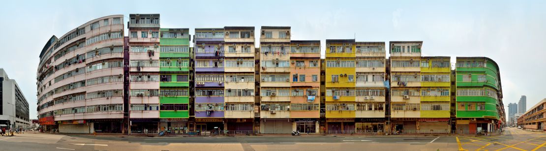 "To Kwa Wan Road" (2014) by Stefan Irvine and Jörg Dietrich. Tong lau were built from the end of the 19th century until the 1960s, though many have since been demolished to make way for high-rise tower blocks.