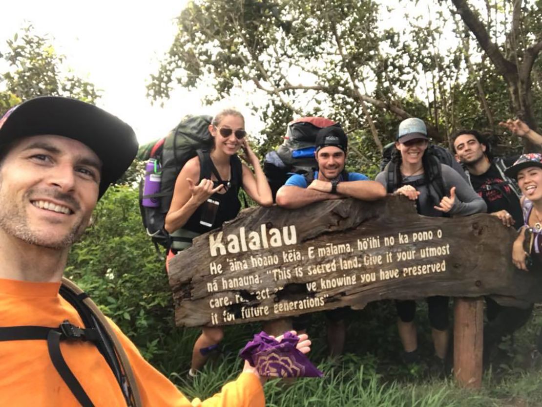 The group of friends snapped this photo on Wednesday at the beginning of their journey.