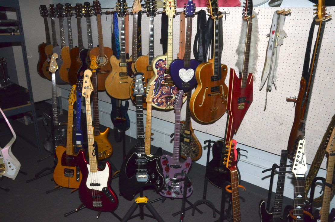 Prince music studio guitars