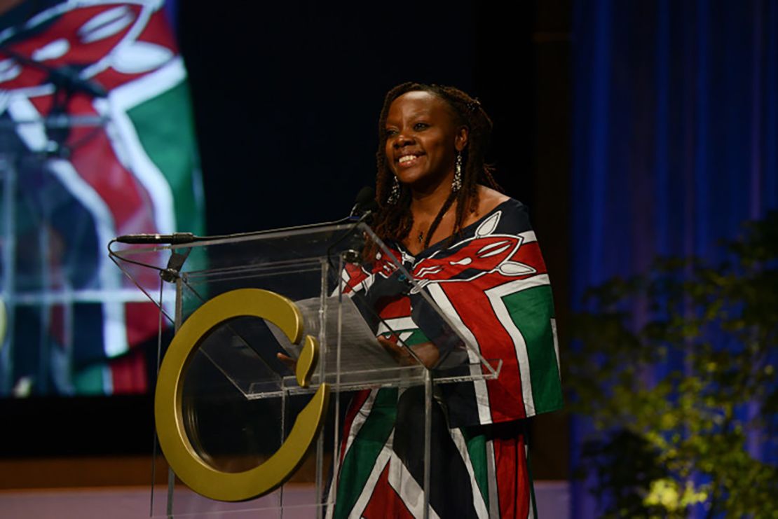 Phyllis Omido receiving the prestigious Goldman Environment Prize in 2015.