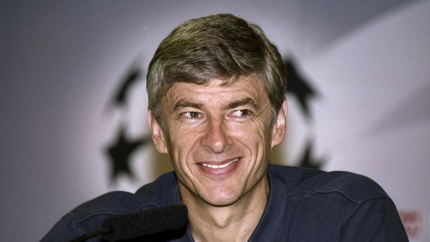 29 Sep 1999:  Arsenal manager Arsene Wenger looks pleased with his teams performance after the Barcelona v Arsenal UEFA Champions League Group B match played at the Nou Camp, Barcelona, Spain. The game finished in a 1-1 draw.  \ Mandatory Credit: Shaun Botterill /Allsport