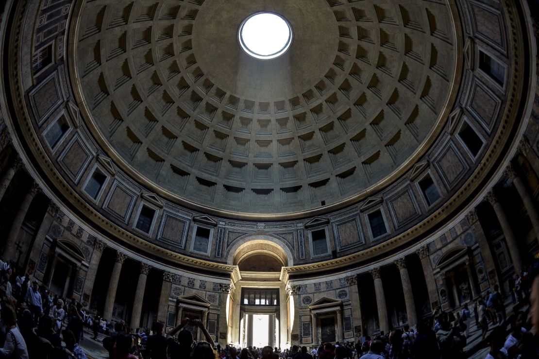 The Pantheon in Rome. Built with unreinforced concrete, its dome is still standing nearly 2,000 years later.