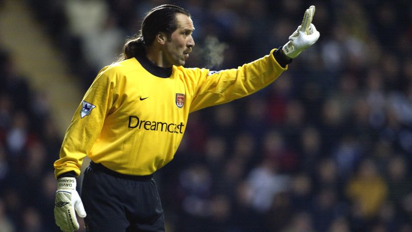2 Mar 2002: David Seaman of Arsenal in action during the FA Barclaycard Premiership match between Newcastle United and Arsenal played at St James Park, in Newcastle, England. Arsenal won the match 2-0. DIGITAL IMAGE. \ Mandatory Credit: Laurence Griffiths/Getty Images