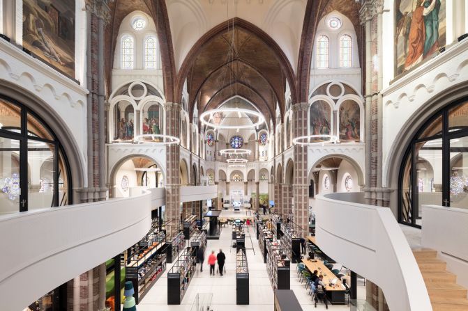 This library in Vught, Netherlands, used to be a church.
