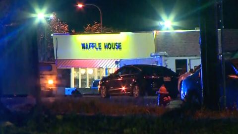Police say a Waffle House customer snatched the rifle from the gunman.