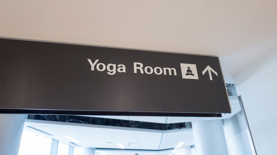 Om before you go in SFO's airport yoga room.