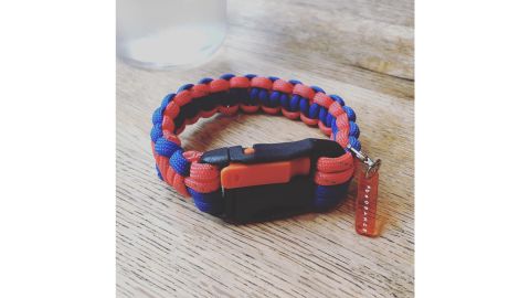 A Bosai Girls misanga made out of paracord, parachute-strength lightweight rope.