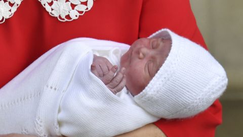 Britain's Prince William and Catherine, Duchess of Cambridge, with their newborn baby son .