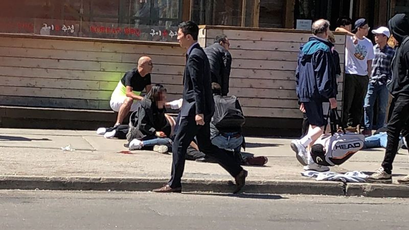 A van speeds across Toronto sidewalks leaving 10 pedestrians dead