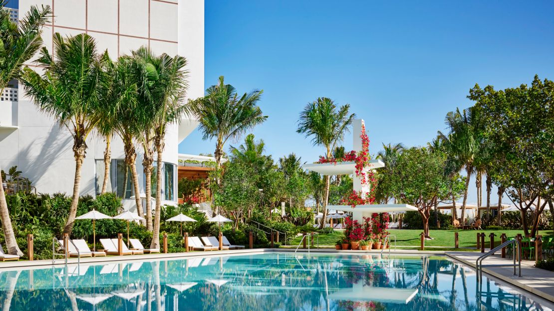  The Miami Beach EDITION's outdoor spaces include the city's largest private beachfront.