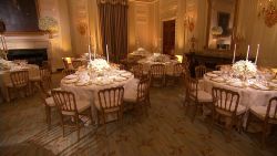State dinner tables Trump