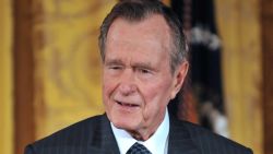 Former President George H. W. Bush speaks at a White House reception honoring of the Points of Light Institute in 2009.