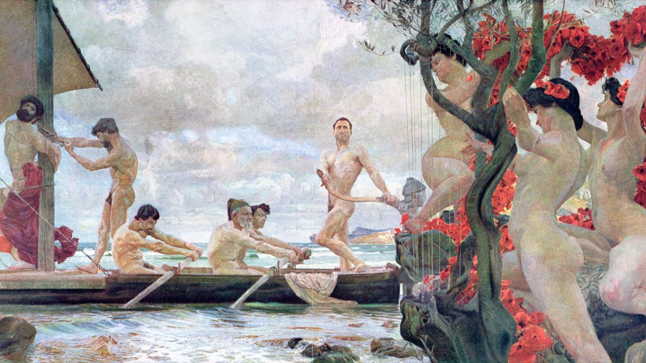 <strong>'Ulysses and the Sirens': </strong>Different versions of the legend have been portrayed by artists over the centuries. This work, painted in 1900 by Otto Greiner shows Odysseus (also known as Ulysses) resisting the call of beautiful women. 