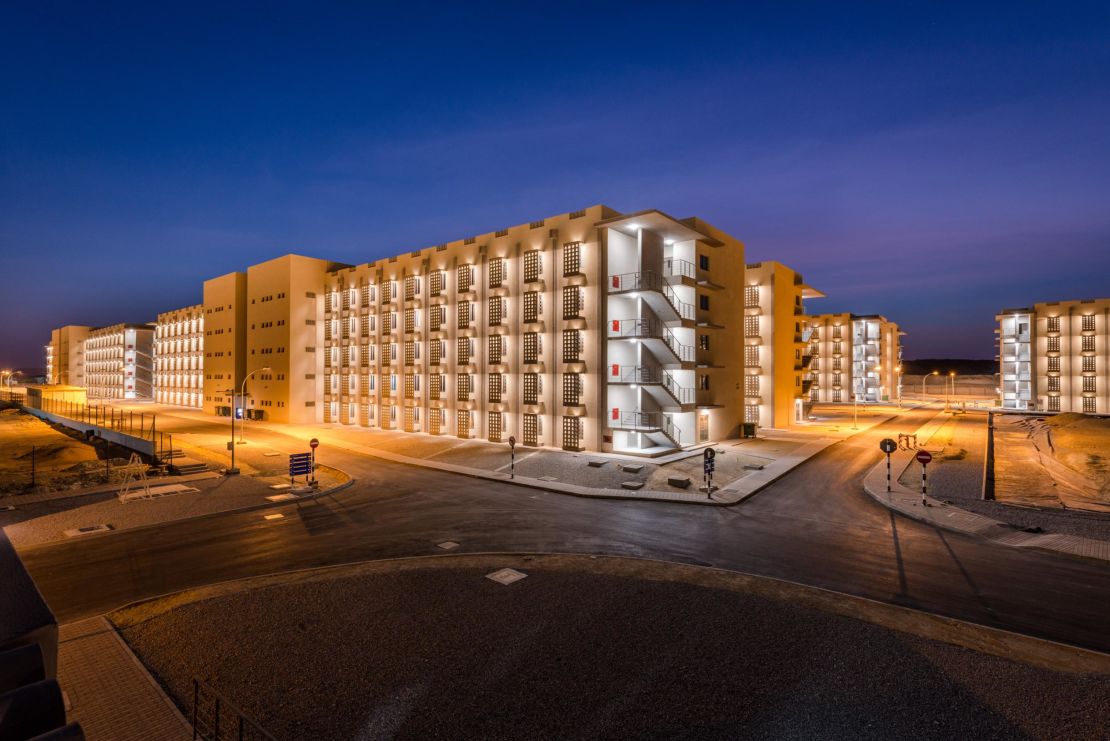 Dormitory buildings at the newly built Renaissance Services facility in Duqm, Oman.