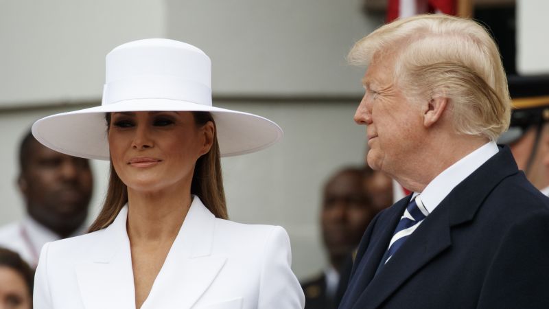 Melania white suit best sale