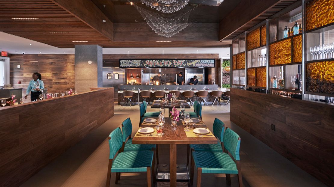 The decor at theme at La Mar by Gaston Acurio is inspired by the surrounding sea.
