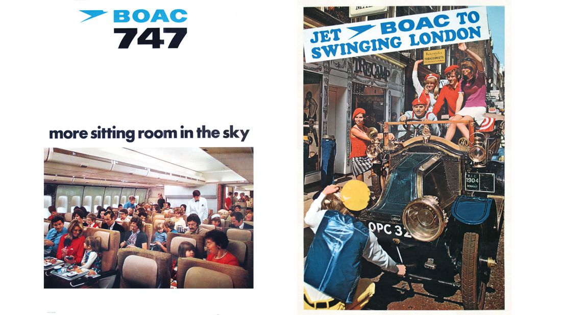 <strong>Changing times</strong>: Jarvis says advertising has changed a lot since the golden age of travel: "It's so expensive to get print media out there, now, in any meaningful quantitative way, that reaches a wide audience," he says. "I suspect their heyday from the '30s,'40s, '50s, even the '60s, are probably long past and never will be repeated." <em>Pictured here: BOAC posters by unknown, circa 1968.</em>